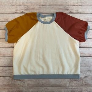NWT Madewell Puff Sleeve Sweatshirt Tee